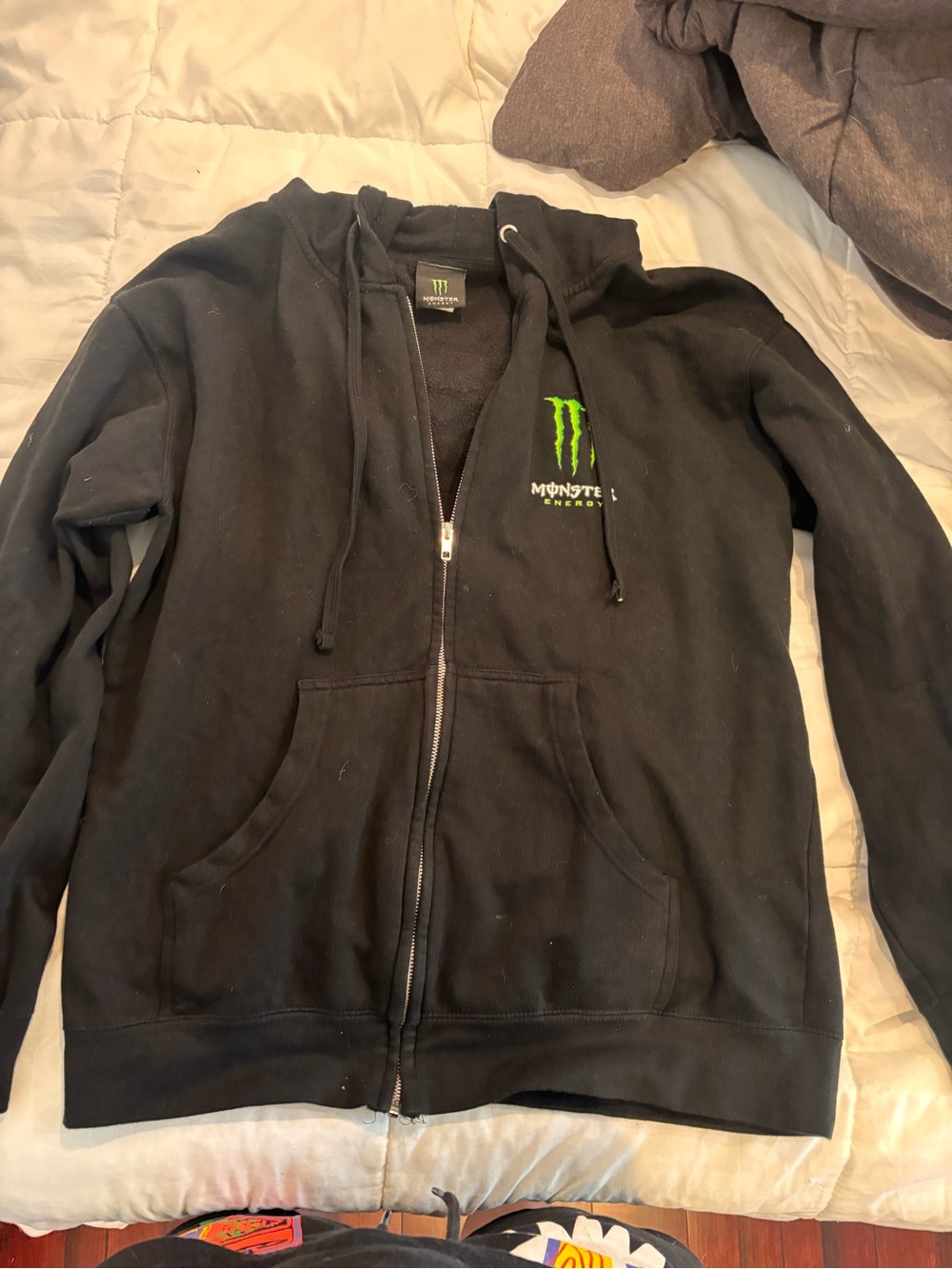 Monster Energy Men’s Black Zip-Up Hoodie